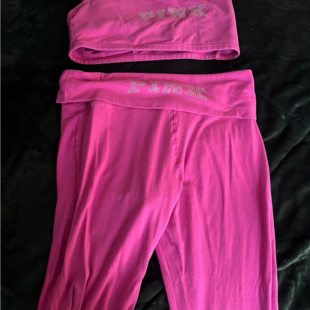 PINK Victoria's Secret Bright Pink Kids Leggings